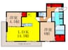 仮)マニフィック御厨中 2LDKの間取り