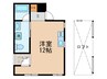 パロス山本通り 1Rの間取り