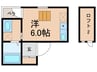 パロス山本通り 1Rの間取り