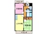 パルク七松 2LDKの間取り
