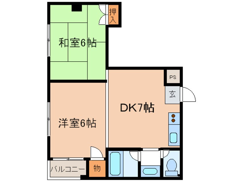 間取図 ボンジュ－ル磯路