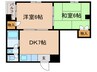 ボンジュ－ル磯路 2DKの間取り