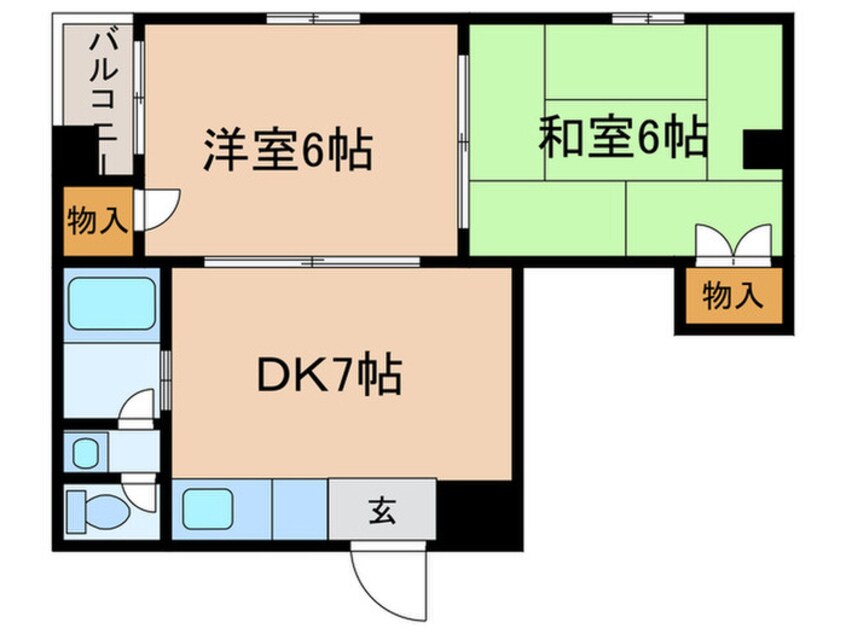 間取図 ボンジュ－ル磯路