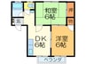 ミモザ荘 2DKの間取り