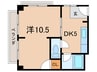 エルパラッツォ記田 1DKの間取り