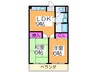 ＹＫハイツ 2LDKの間取り