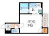 ふるーる北山 1Kの間取り