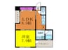 協同レジデンス千里丘 1LDKの間取り