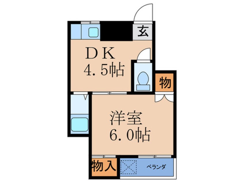間取図 長井ハイツ淡路