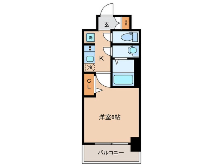 間取図 ﾌﾟﾚｻﾝｽTHEKYOTO東福寺EAST(604)