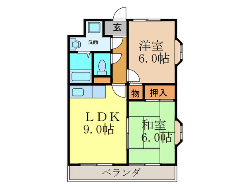 間取図 コ－ポサラ－ム