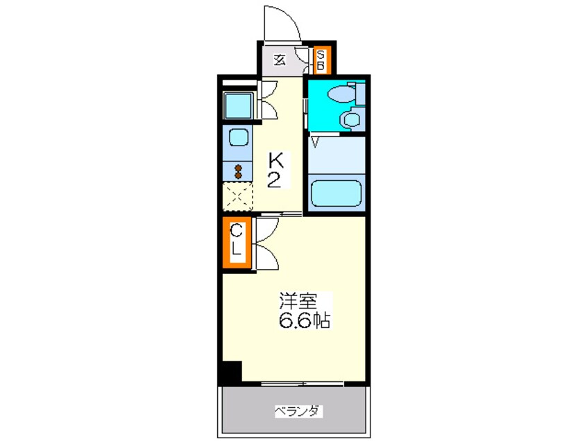 間取図 エイペックス南堀江(808)