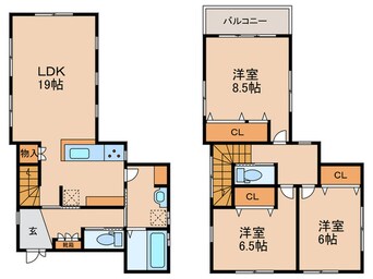 間取図 唐橋町貸家（1号地）