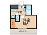 山田マンション 1Kの間取り