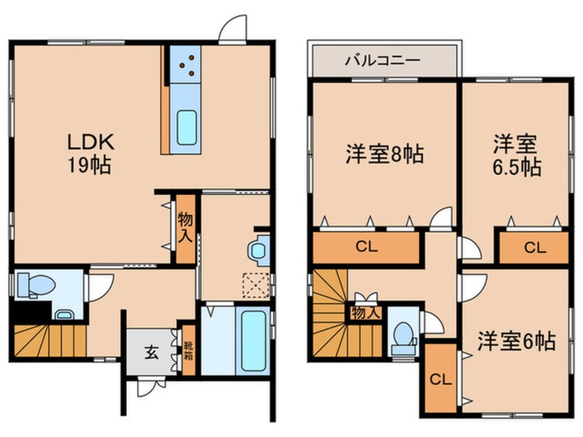 間取図 唐橋町貸家（2号地）