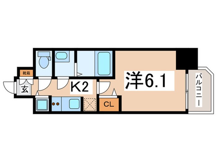 間取り図 ｱｸｱﾌﾟﾚｲｽ天王寺Ⅱ(705)