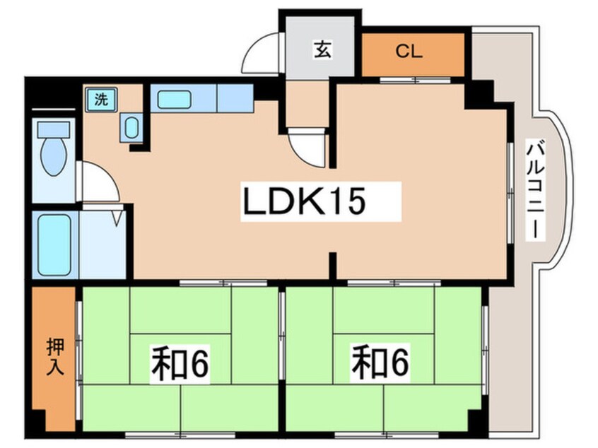 間取図 クバルチーラ帝塚山