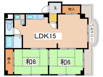 間取図 クバルチーラ帝塚山