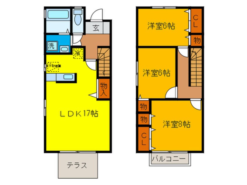 間取図 カサグランデＢ棟