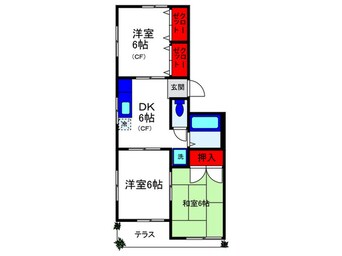 間取図 ハイデンストヨナカ