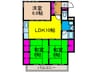 ラ・クルー服部本町 3LDKの間取り