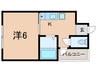 ワンフラ－リッシュ西宮 1Kの間取り