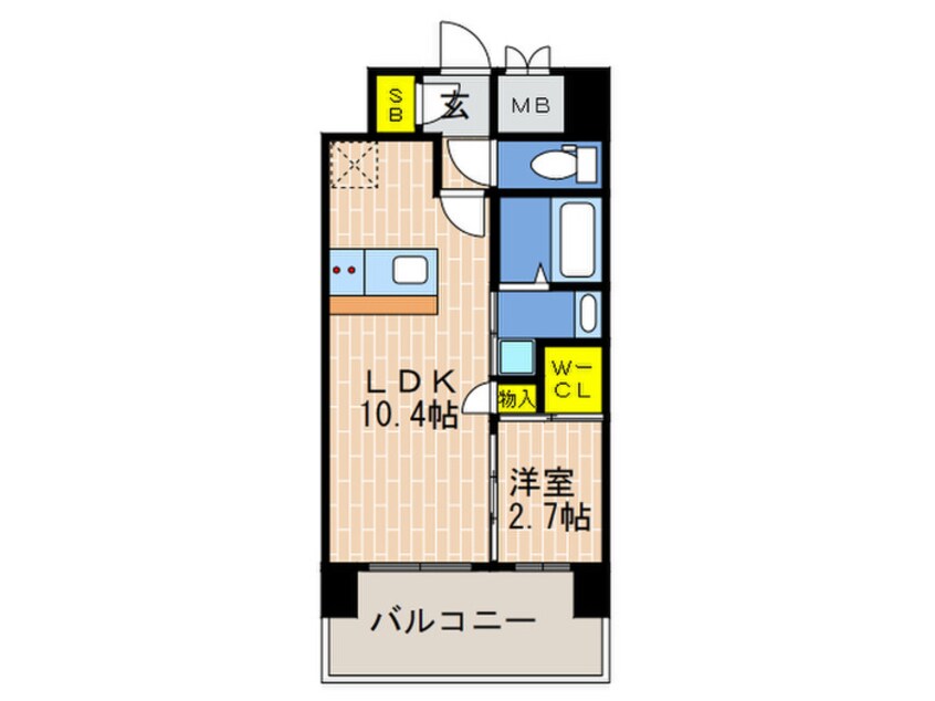 間取図 セレニテ三宮プリエ