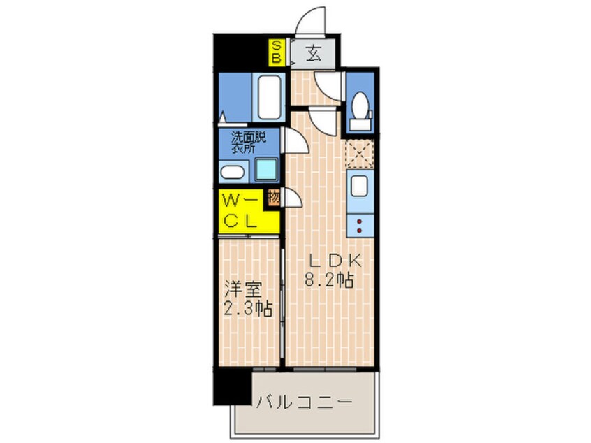 間取図 セレニテ三宮プリエ