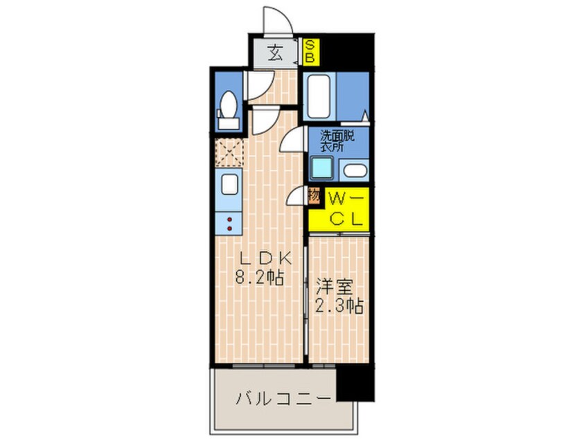 間取図 セレニテ三宮プリエ