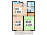 サンフォレスタ 2DKの間取り
