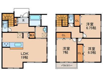 間取図 唐橋町貸家（3号地）