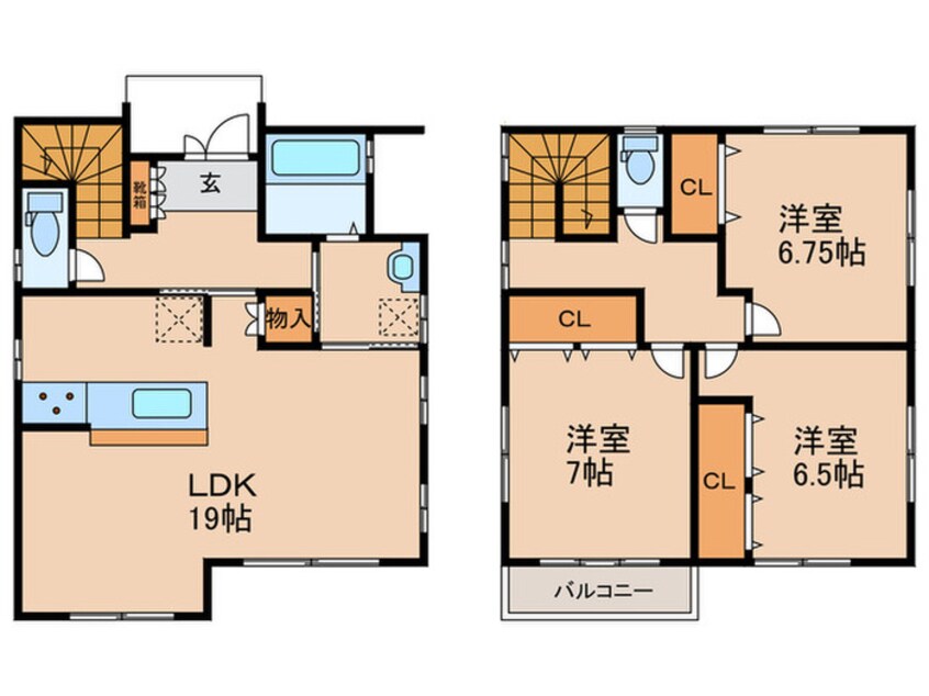 間取図 唐橋町貸家（3号地）