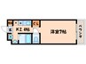 Ｉ．Ｏ．Ｒ．ビル 1Kの間取り