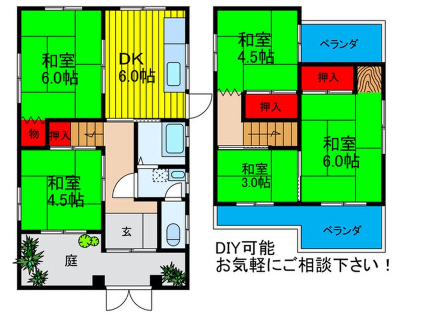 間取図 枚方市走谷2丁目戸建