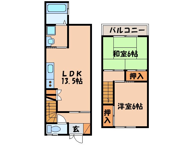 間取り図 檜尾テラスハウス