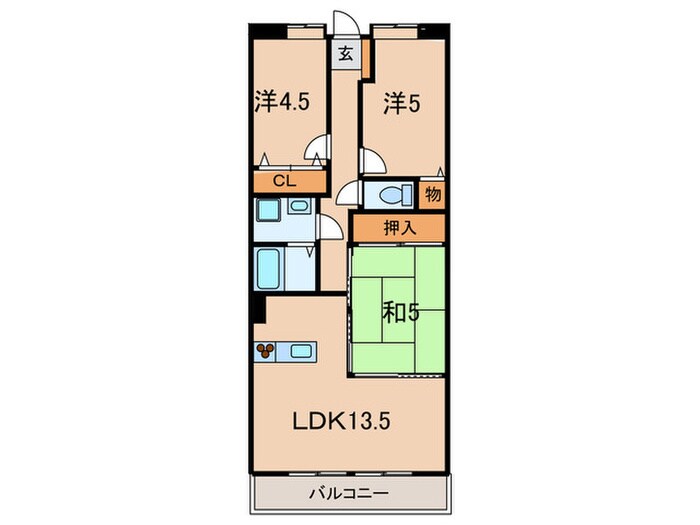 間取り図 プラザハイツ二ツ屋Ｄ