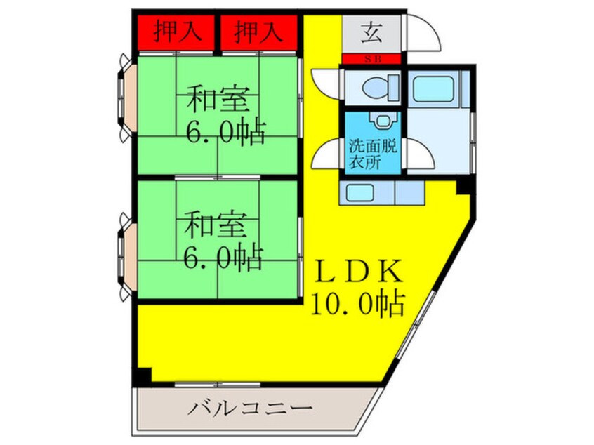 間取図 第５関根マンション