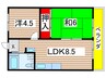 ハイツ 雁替 2LDKの間取り