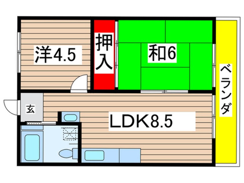 間取図 ハイツ 雁替