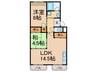 グリ－ンハイツ白川 2LDKの間取り