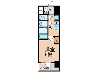 間取図 ｴｽﾘｰﾄﾞ難波ｽﾃｰｼｮﾝｹﾞｰﾄﾉｰｽﾃﾗｽ