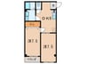 プロスペリテイミヤビ 2DKの間取り