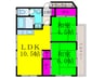 別所ハイツ 2LDKの間取り