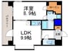 エストーネ京都二条(805) 1LDKの間取り