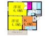 第３摂津マンション 2Kの間取り