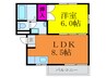 第３摂津マンション 1LDKの間取り
