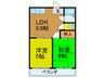 レジデンス放出 2LDKの間取り