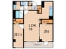 神戸海岸通　萬利Residence 2LDKの間取り