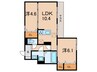 ソリッソ大久保町西嶋 2LDKの間取り