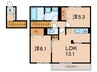 ソリッソ大久保町西嶋 2LDKの間取り